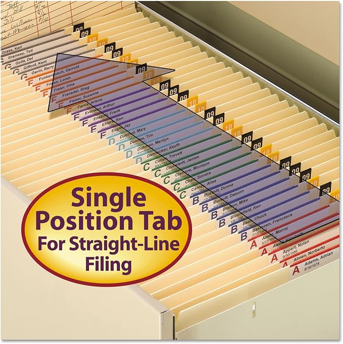 Smead File Folder, Reinforced Straight-Cut Tab (Not Undercut), Letter Size, Manila, 100 per Box (10310)