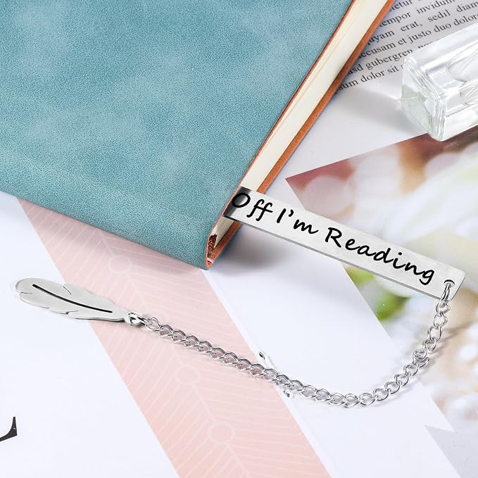 Funny Bookmarks for Women Teen Girls Book Lover Gifts Spicy Reader Book Mark with Feather Tassel Graduation Gift for Her Him Book Club Birthday Gift for Friends Christmas Stocking Stuffers