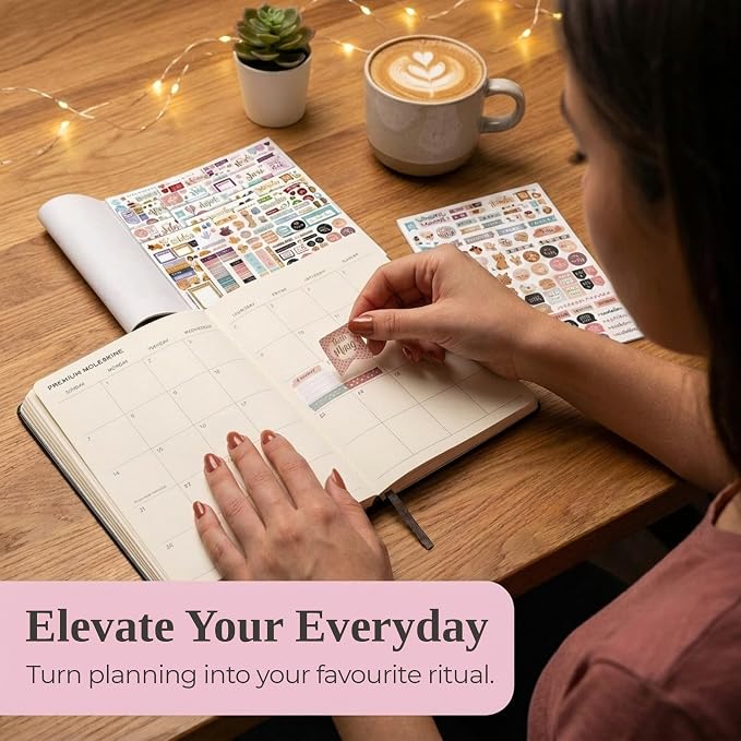 Aesthetic Monthly Planner Stickers - 1100+ Beautiful Design Accessories Enhance and Streamline Your Planner, Journal and Calendar