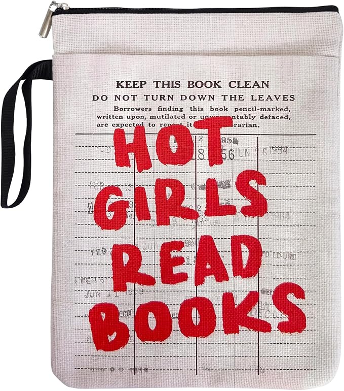 Who is Girl Love Read Books Book Covers for Women Book Lovers, Library Card Pattern Bookcover Protector for Paperbacks with Handle & Pocket for Friends Librarian Bookish, Book Club Gifts for Chritsmas
