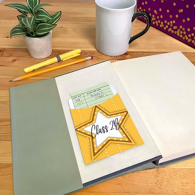 Teacher Created Resources Marquee Library Pockets - Multi-Pack
