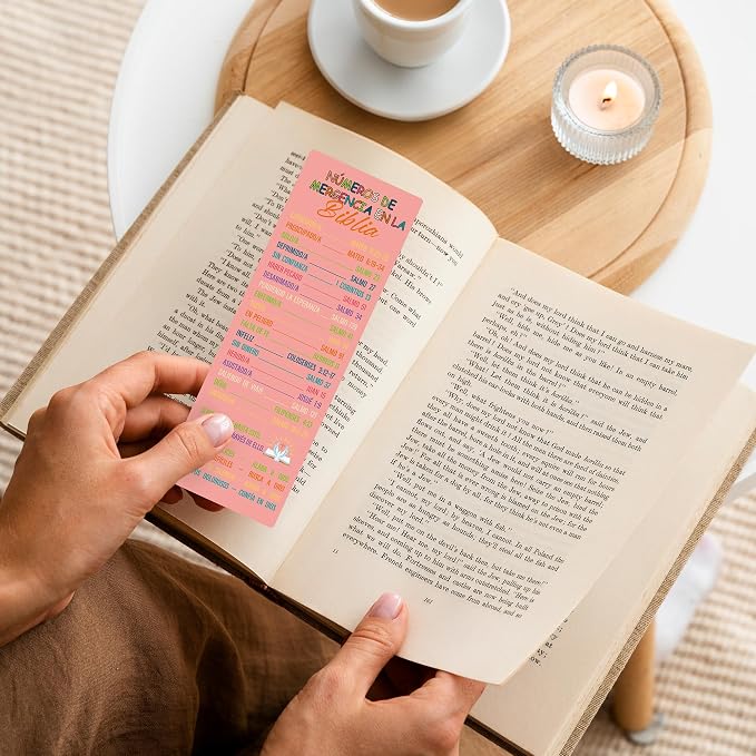 Spanish Bible Emergency Numbers Bookmark - 100 Pcs Christian Verse Paper Bookmarks Bulk for Women Men Religious Inspirational Scripture Cards Gifts for Sunday School Welcome Church Members