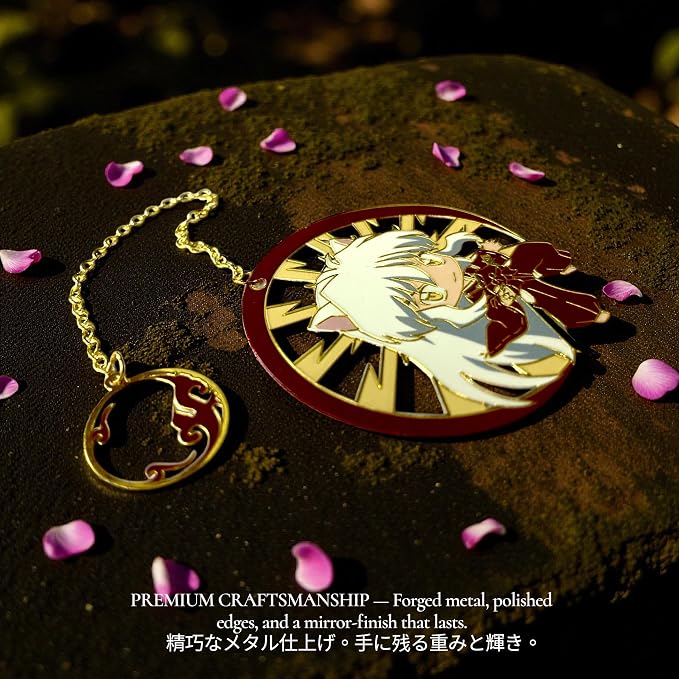 Anime Bookmark Gojo Satoru Metal Bookmark with Chain Japanese Style Manga Accessories Otaku Collectible Reading Gift Anime Gifts Gojo Gifts Book Lover Present Japanese Anime Merch (Inu)