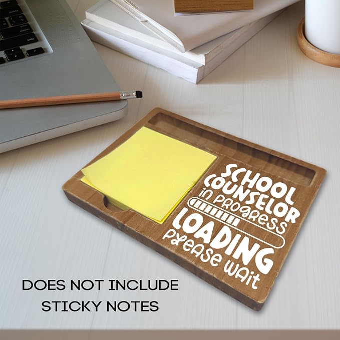 School Counselor Office Decor Gifts, Wooden Desk Note Pen Holder, Inspirational Quotes Office Desk Decor, Thank You Teachers Day Gifts for Teacher Colleague Family Friends-A25