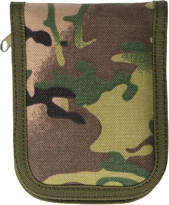 VEPKOIT Tactical OCP Military Notebook Cover, Army 3" x 5" Top Spiral Notepad Holder with Zippered Organizer, Small All Weather Pocket Notebook Cover for A7 Folder - Multi