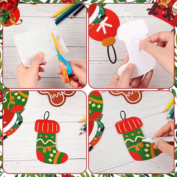 68 Pcs Christmas Classroom Bulletin Border Decor Set Christmas Cutouts Xmas Gingerbread Candy Classroom Decorations Be Merry Christmas Party Supplies for Kids Students Classroom Decors (Be Merry)
