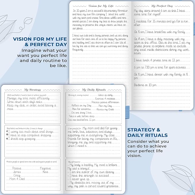 GoGirl Planner and Organizer for Women – Pocket Weekly Planner, Goals Journal & Agenda for Time Management & Productivity. Undated (Light Blue)