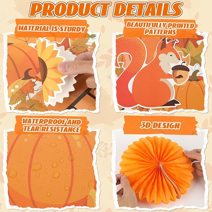 Fall Jesus Christian Bulletin Board Decorations Set with 3D Tissue Paper Flower Fall Thanksgiving Classroom Bulletin Board Border Autumn Maple Leaves Pumpkins Cutouts for Library Chalkboard Supplies