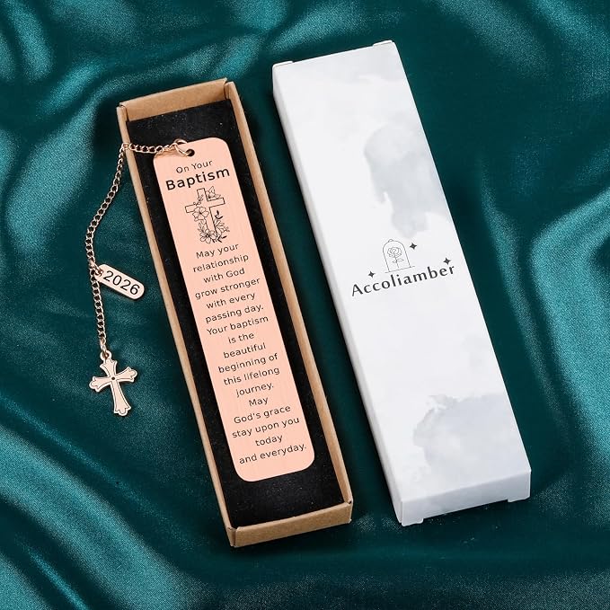 Baptism Gifts for Girl Baptism Gifts for Boys Catholic Christening Gifts First Communion Gifts for Girl Boy Confirmation Gifts for Teens Baptism Bookmark Christian Easter Gifts for Kids Women Men