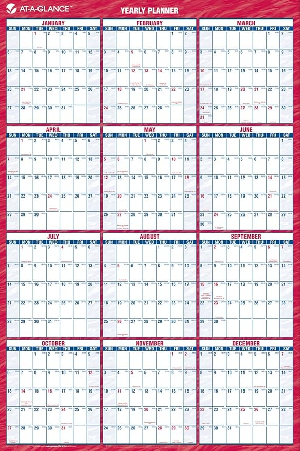 AT-A-GLANCE Vertical/Horizontal Wall Planner, 48 x 32 Inches, White and Cream, 2011 (PM326-28)