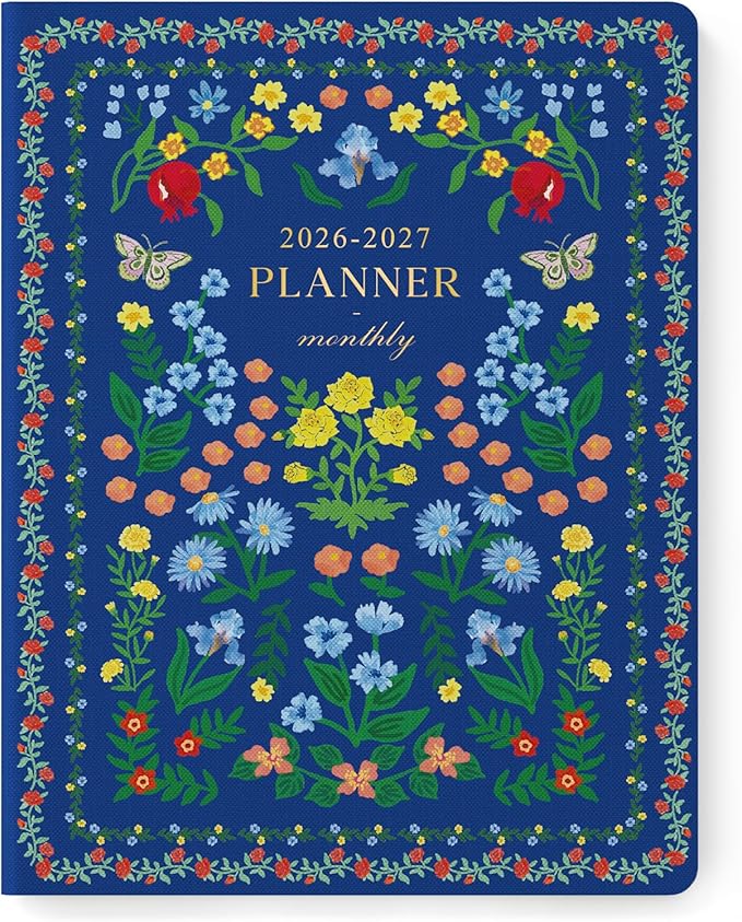 Monthly Planner 2026-2027, Jotsome 18 Months Calendar Planner from July 2026 to December 2027, 8.5"x11", Stitched Binding, Soft Cover, Daily Monthly Personal Planner for School Plan, Study and Schedule, Florals