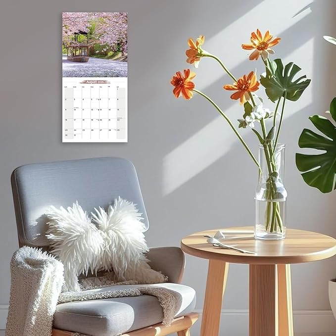 Wall Calendar 2026 Planner Calendar - Japan Hangable Monthly Wall Calendar with Large Blocks for Organizing & Planning, Academic Schedule, Home, Office & Family, Thick & Sturdy Paper (12"x24" Open)