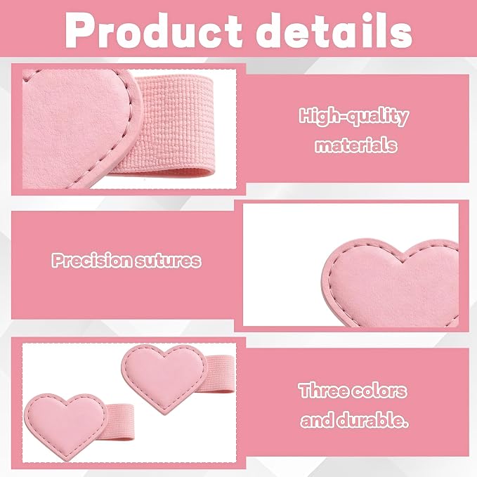 4 PCS Magnetic Leather Bookmarks with Pen Holder Gift Box, Heart-Shaped Magnetic Book Marks, Bookmark Magnetic, Magnetic Page Markers for Book Lovers, Teachers, Students, (Pink+Blue)