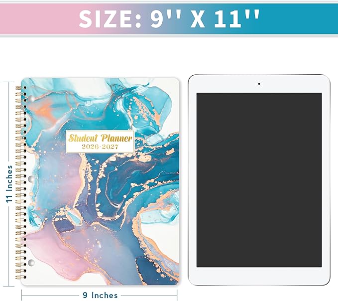 Student Planner 2026-2027 - School Planner with Stickers, July 2026- June 2027, 9" x 11", 2026-2027 Student Planner/Academic Planner with Thick Paper