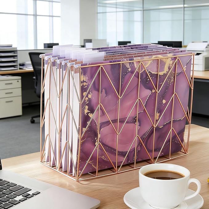 18 piece Letter Size Folder with 1/5 Adjustable Cutting Label, ， 9.5x11 inches, Suitable for Offices, Homes, and Schools, with a Large Purple Pattern