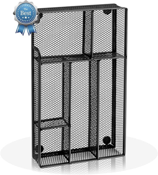 Desk Drawer Organizer, Office Drawer Divider Organizer Tray with 6 Compartments, Metal Mesh Desktop Organization and Accessories for Stationery Makeup Kitchen Toolroom School ＆ Office