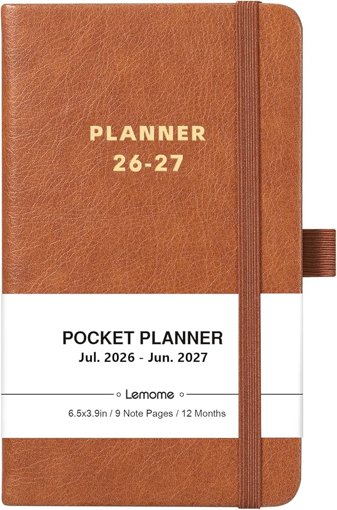 2026-2027 Pocket Calendar - 2026-2027 Pocket Planner from Jul. 2026 to Jun. 2027, Academic Planner for Purse, 6.4'' x 3.8"