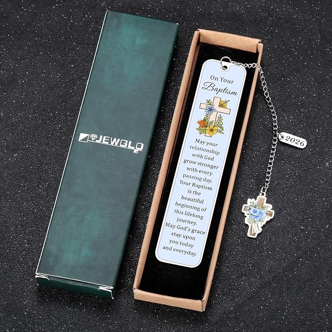 2026 Baptism Gifts for Boys Teen Girls Men Women Adults Christian Bookmarks Baptism Gifts for Girls Boys 8-10 10-12 Religious Bookmark Baptismal Gift for Boy Catholic Girl Easter Basket Stuffers