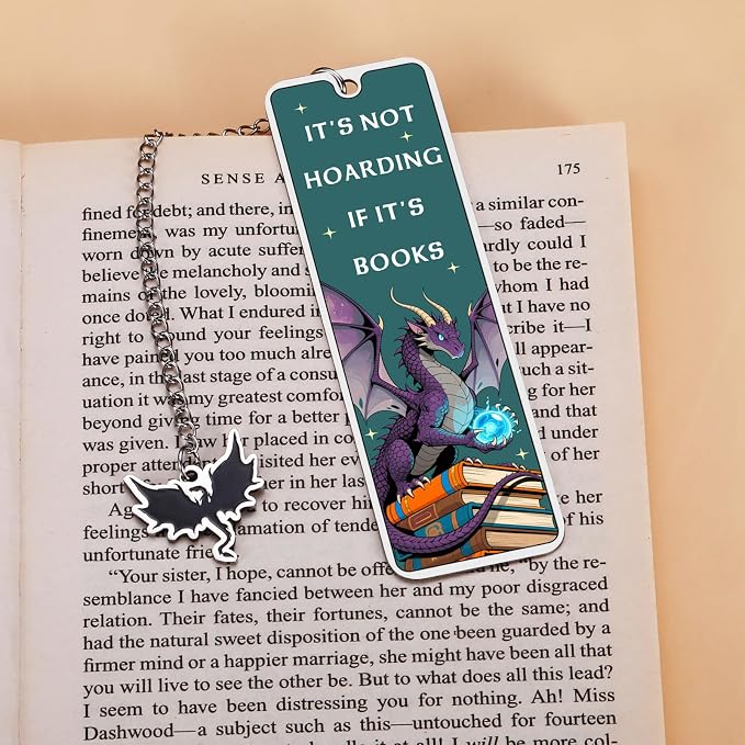 Dragon Gifts for Women - Dragon Bookmark with Accessory for Book Lovers, Nerds, Bookish, Dragon Themed Gifts for Girls Boys Women Men, Christmas Birthday Book Club Gift Ideas, Book Accessories