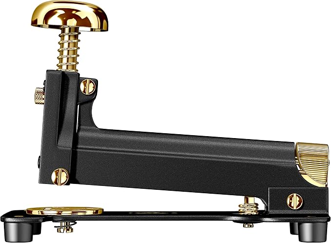El Casco M10 Medium Desk Stapler - Black/23 Carat Gold Plated Trim