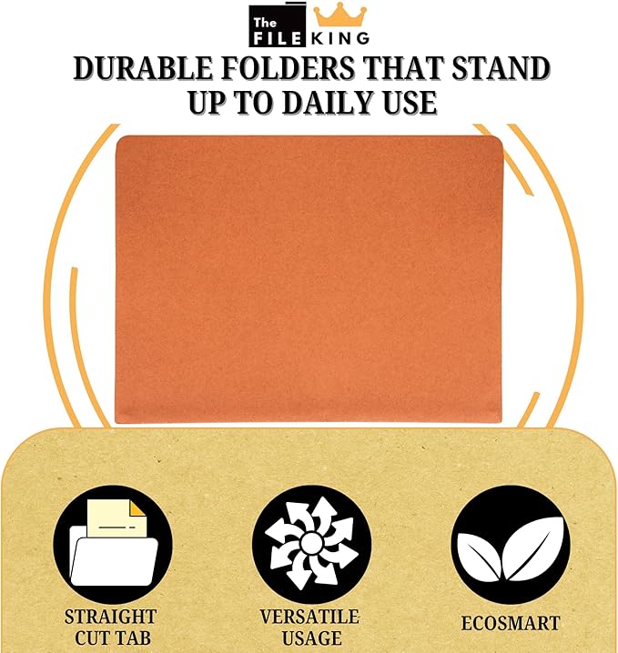 The File King Expanding Accordion File Folder – Letter Size | 5.25” Expansion, 50 Pack | Red Rope Expanding Pocket | Straight Cut Tab | Law, Accounting & Business Filing Organizer | Made in USA