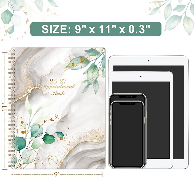 Appointment Book 2026-2027 - Daily Planner 2026-2027, 8.5'' x 11'', Weekly Appointment Planner, July 2026 - June 2027, Daily Planners with 30-Minute Interval
