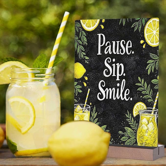 Tabletop Chalkboard with Wood Stand - 3 Pack, 8 x 12 Inch Double Sided Blackboard Food Signs Menu Message Boards for Coffee Bar, Lemonade Stand, Party Decoration - Vertical Back