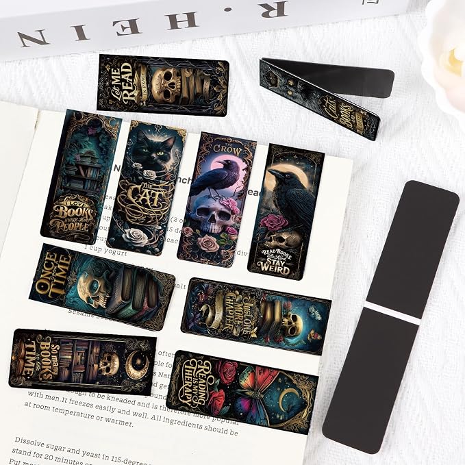 Dark Romance Magnetic Bookmark Gifts - Wxiben 30 Pcs Dark Fantasy Magnet Book Markers for Reading Gothic Tarot Cards Bookmarks Magnetic Page Clips Gifts for Book Lovers Women Men Students Teacher