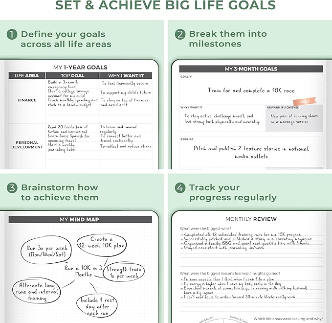 Clever Fox Planner PRO Dated (Jan 2026–Jan 2027) Weekly & Monthly Life Planner to Increase Productivity, Time Management and Hit Your Goals – Organizer, Gratitude Journal – A4 Size (Forest Green)