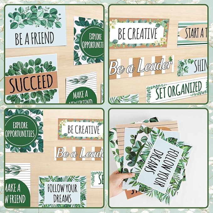 Eucalyptus Classroom Bulletin Board Decorations, This is Your Year to Bulletin Board Sets, Positive Affirmations Wall Decor for Teacher Welcome Back to School Classroom Door Wall Decors