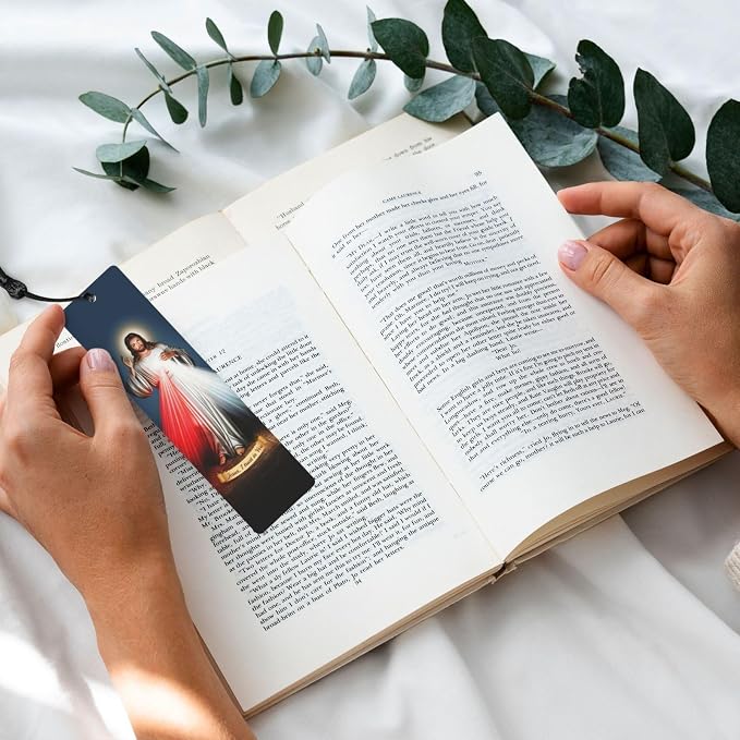 Jesus Bookmark for Book Lover Christian Gifts for Women Men Divine Mercy Bookmark Religious Faith Based Gifts for Mom Grandma Friends