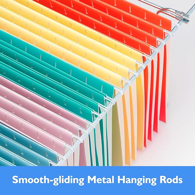 25 Packs Hanging File Folders,Bright Green Hanging File Folders Letter Size,Hanging Folders with 1/5-cut Tabs,Hanging Folders for Filing Cabinets, File Organizer Folder for Office,School,Home