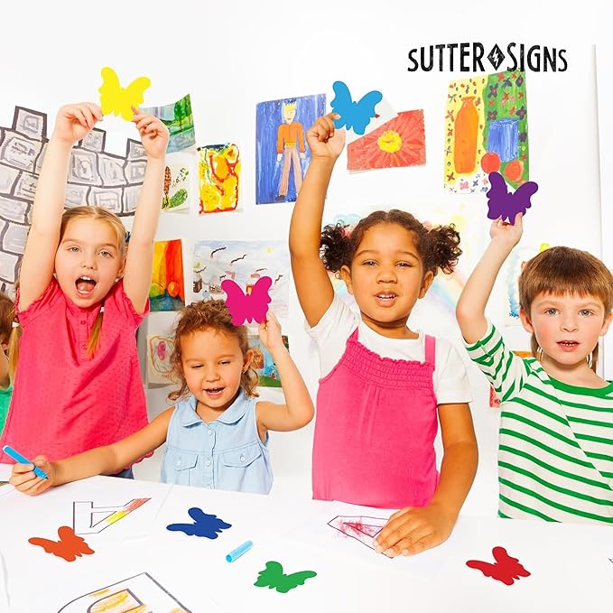Paper Butterfly Cutouts 108pcs | Cut Out Shapes for Bulletin Board, Classroom, Decorations, Crafts