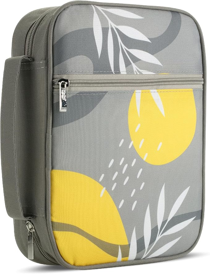 Mr. Pen- Bible Cover Case, Carrying Book Case with Durable Handle and Zippered Pocket, Bible Protective Church Bag for Men & Women, Christian Gifts, Sunlit Garden