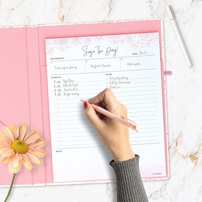 To-Do List + Daily Planner Notepad 8.5x11 - Undated Work Planner with Checklist