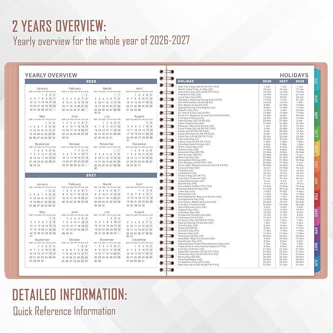 2026-2027 Appointment Book/Planner - 53 Weeks Daily Planner 2026-2027, July 2026 - June 2027, 9" x 11" Weekly Appointment Book with 15-Minute Increments, Flexible & Soft Cover