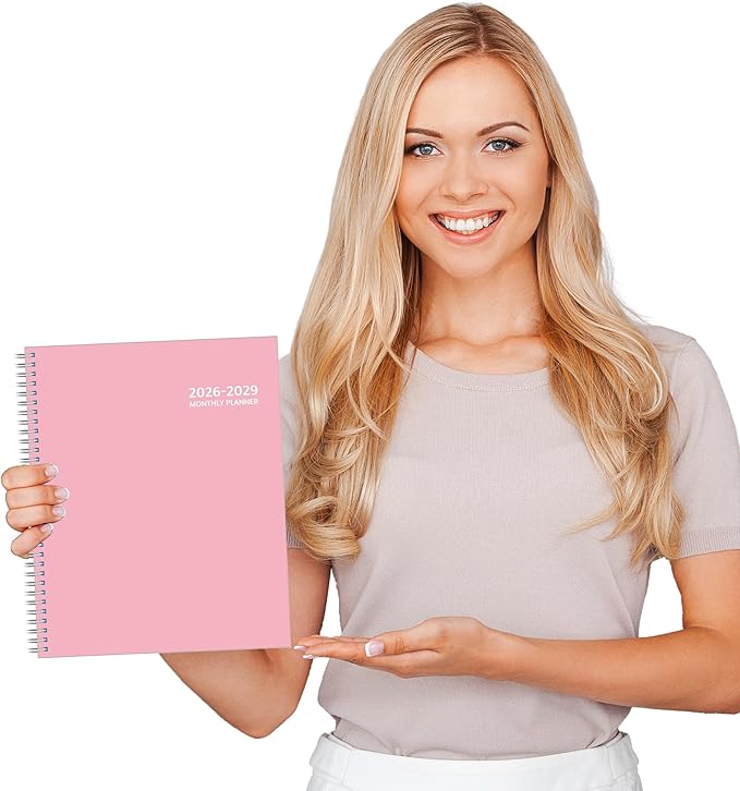 Monthly Planner 2026-2029, 36 Months Calendar Planner 2026-2029 from Jul 2026 – Jun 2029, 8.5'' x 11'' with Ruled Spread, Flexible Cover, Spiral Wirebound, Pocket, Coated Tabs, Notes ＆ Habit Tracker