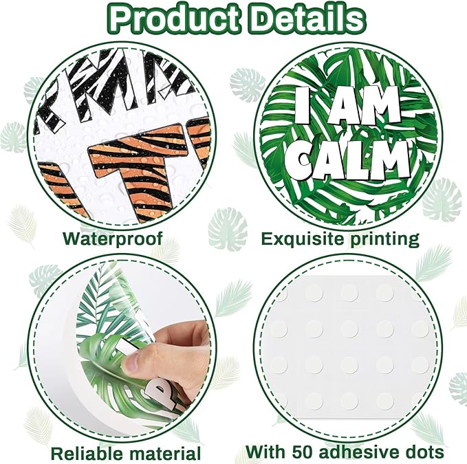 Jungle Animals Affirmation Station Bulletin Board Set Safari Forest Positive Bulletin Board for Classroom Growth Mindset Decor Inspirational Motivational Accent Cutouts for Home School Teachers Supply