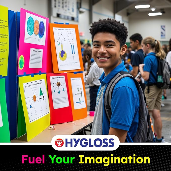 Hygloss Large Poster Board 22x28 - 25 Neon Red-Orange Single Color Poster Boards Bulk Pack - 10 Pt. Thickness Colored Poster Board Paper for Projects, Signs, Displays - Posterboard Multipack 22" x 28"