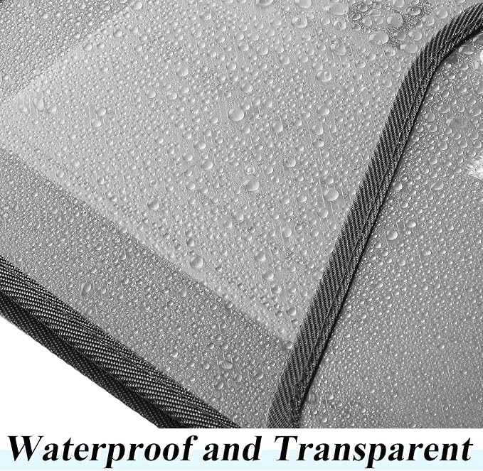10 Pieces Plastic File Folders Envelope Expanding File Wallet Organizer Documents Folder with Snap Closure and Pocket, A4 Size Waterproof Transparent Pouch(Grey,Horizontal)
