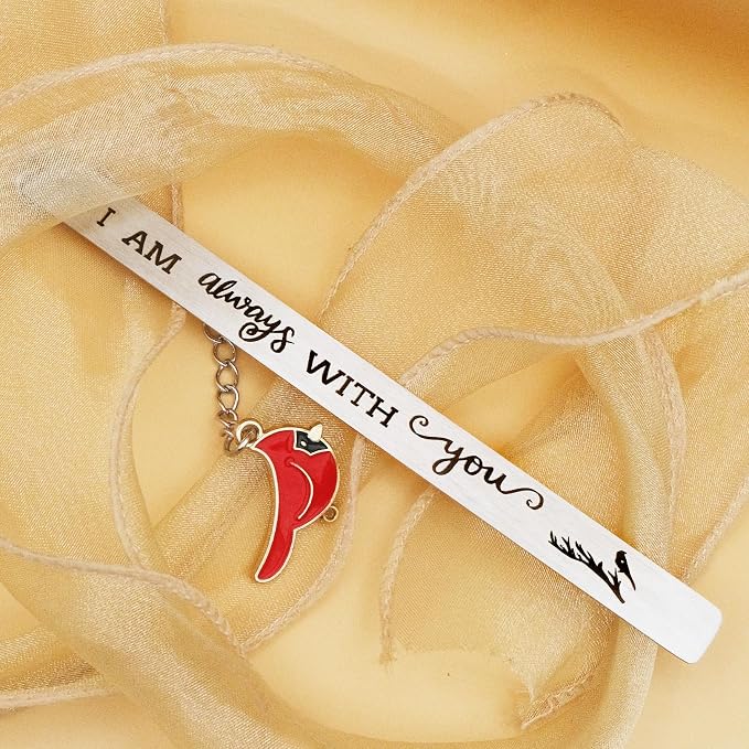 Cardinal Bookmark Gifts for Women Men Condolences Gift for Loss of Mother Father Lover Friend Grief Bereavement Sympathy Memorial Book Marker Cardinal Bird Remembrance Themed Funeral Baskets