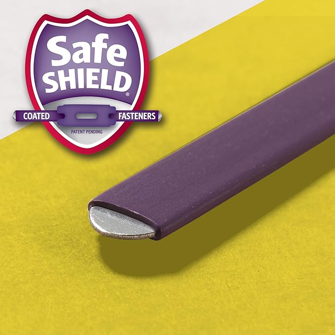 Smead Pressboard Classification File Folder with SafeSHIELD Fasteners, 1 Divider, 2" Expansion, Letter Size, Yellow (13734), (Pack of 5, 50 Count Total)