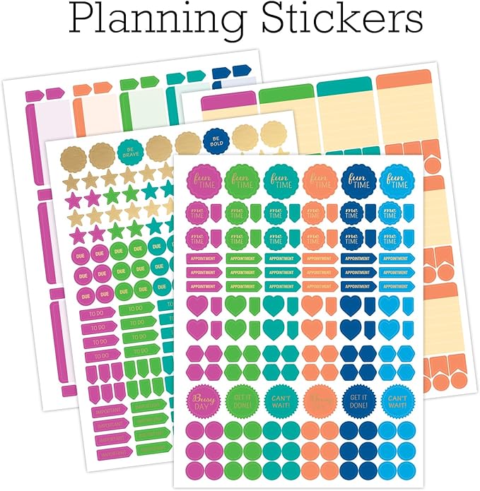 DELUXE 2026 Planner, 8.5"x11": 14 Months (November 2025 - December 2026), Includes Page Tabs, Bookmark, Planning Stickers, Pocket Folder Daily Weekly Monthly Planner Yearly Agenda (Teal Gold Marble)