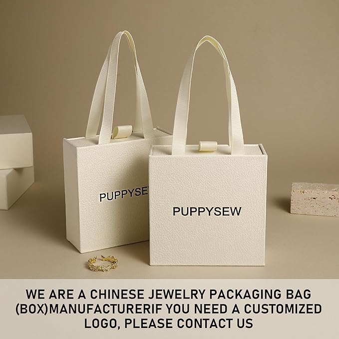 40 pcs paper boxes 9 x 9 x 3.5 cm, beige luxury gift storage, jewelry gift storage box suitable for earrings necklaces bracelets rings
