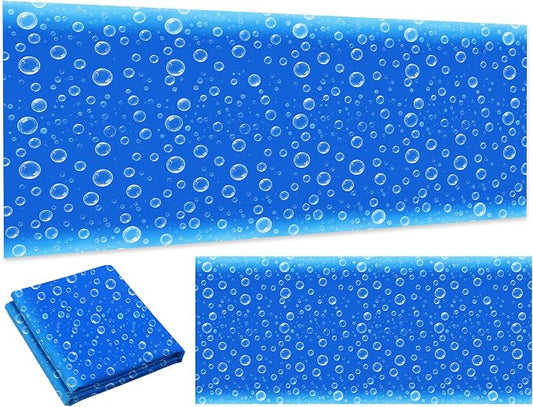 Hahafelt 1 Pack 47 x 108 Inch Fabric Bulletin Board Roll Waterproof Non Woven Classroom Background Decoration Resistant Bulletin Board for Back to School Wall Decor DIY Craft (Bubbles)