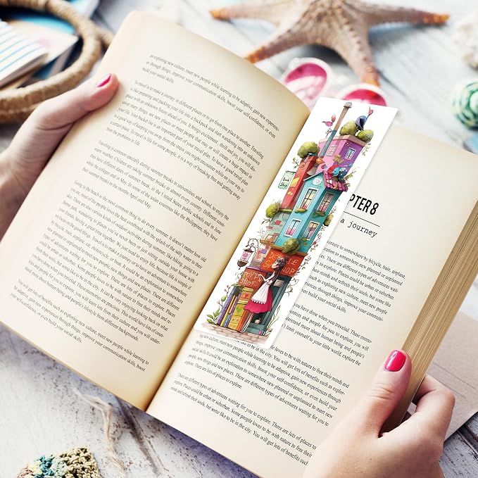 Funny Bookmark Bulk Gifts - 50 Pcs Fantasy Art Book Shop Paper Bookmarks for Women Kids Books Lovers Cute Anime Page Markers Reading Accessories Bookish Gift for Birthday Christmas New Year