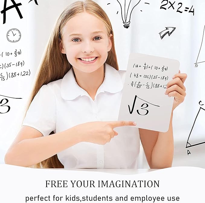 10 Pack Dry Erase Boards, Double-Sided Small White Board for Classroom Student, 9"x12" Portable Dry Erase Board Bulk, Mini Whiteboard for Teacher Classroom Supplies
