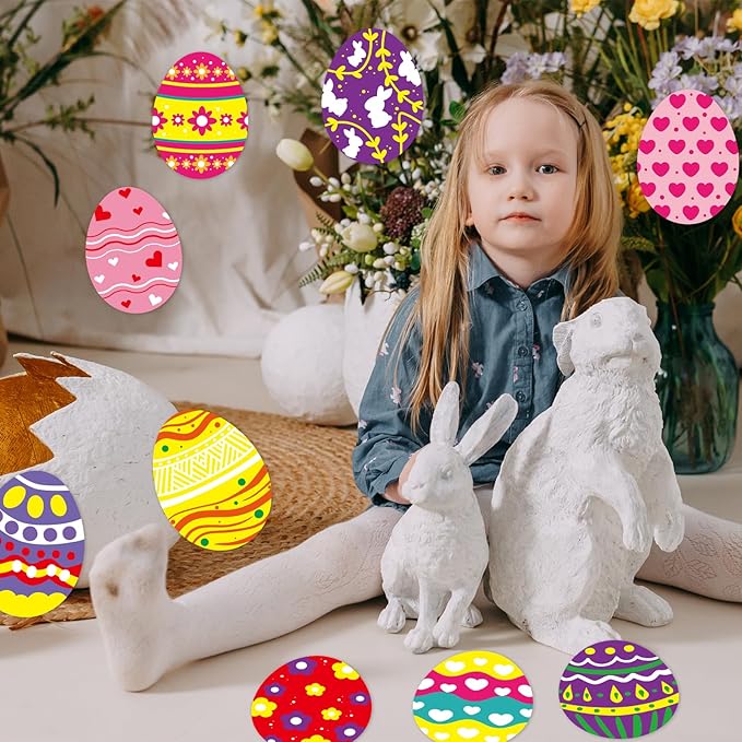 Easter Egg Cutouts for Spring Bulletin Board Classroom Decoration 45Pcs