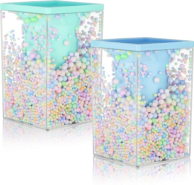 Zonon 2 Pieces Bubble Pen Holder for Desk Cute Makeup Brush Organizer & Pencil Holder with a Playful Sphere Design, Kawaii Desktop Accessories for Women, Office & School(Blue and Green)