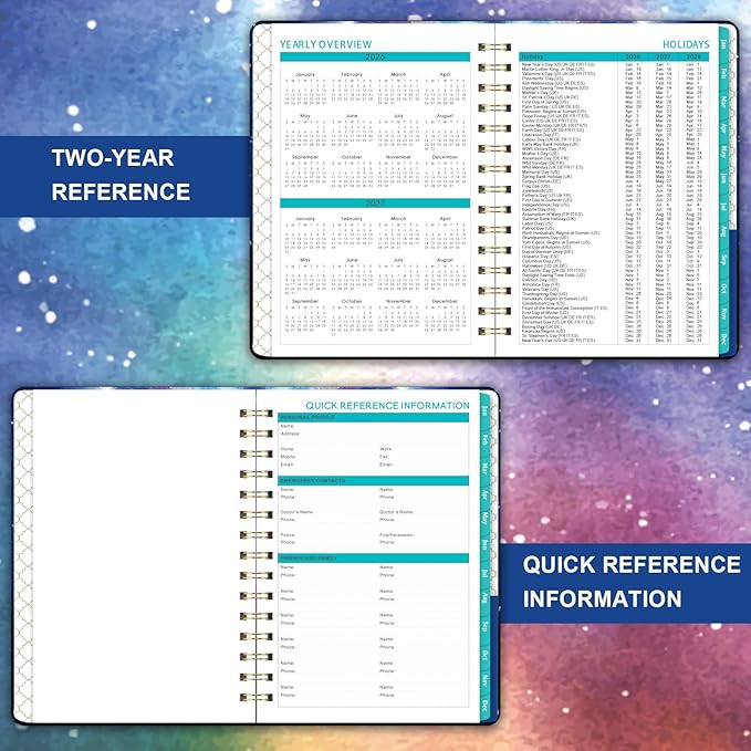 2026 Planner - 2026 Weekly and Monthly Planner, Jan 2026 - Dec 2026, 6.4" x 8.5", Marked Tabs, Back Pocket, Perfect Daily Organizer